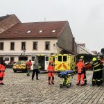 VIDEO: V Děkanském kostela v Písku zasahovali hasiči a záchranáři