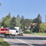 Vážná nehoda v Milevsku. Na místě zasahují hasiči, policisté i záchranáři