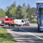Vážná nehoda v Milevsku. Na místě zasahují hasiči, policisté i záchranáři