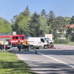 Vážná nehoda v Milevsku. Na místě zasahují hasiči, policisté i záchranáři
