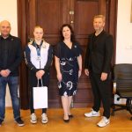 Mladé karatisty pozdravila primátorka Českých Budějovic úklonem