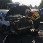 Na Lidické třídě v Budějovicích se ráno střetl nezletilý motorkář s osobním autem