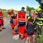 Po nehodě u Kardašovy Řečice mladého motorkáře transportoval vrtulník