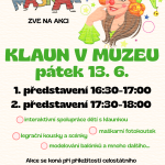 Klaun v muzeu chystá zábavné odpoledne pro celou rodinu