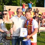 VIDEA: Mistři! Fotbalisté Meteoru Tábor oslavili postup do krajského přeboru pořádnou náloží