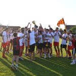 VIDEA: Mistři! Fotbalisté Meteoru Tábor oslavili postup do krajského přeboru pořádnou náloží
