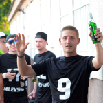 Fotbalisté Milevska završili postupovou sezonu poklidnou výhrou a šlo se slavit do kašny