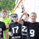 Fotbalisté Milevska završili postupovou sezonu poklidnou výhrou a šlo se slavit do kašny