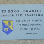 Branický Sokol oslavil 75 let. Odhalena byla pamětní deska