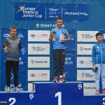 VIDEO: Mladí táborští závodníci získali na Táborském triatlonovém festivalu tři medaile. Radovali se Justina Bednářová, Veronika Křížová a Adam Šiška
