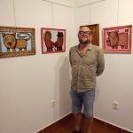 Určitě spoustu lidí vytáčím svou přímočarostí, barevností a líbivostí říká Rudolf Brančovský. Výtvarník a frontman kapely Poletíme? vystavuje v Táboře