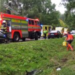 Při vážné nehodě u Hněvkova transportoval vrtulník ženu s vážným zraněním hlavy