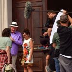 Houpačky v Blatné. Režisér Sláma natáčí v jihočeském městě nový film