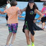 Na milevském koupališti se cvičila zumba v latinskoamerickém rytmu