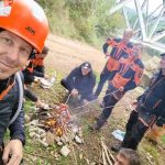 Hasiči lezci otestovali své schopnosti na bývalém železničním mostě u Červené nad Vltavou