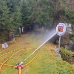 Požár a srážka drážního vozidla s německými cyklisty. U Stožce se konalo velké česko-německé cvičení