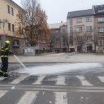 Vylitá barva ochromila sobotní provoz na hlavní táborské ulici