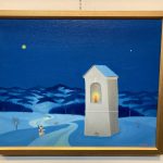 Malíř pohody Valentin Horba vystavuje v Malšicích. Na vernisáži se zpívalo s dudákem