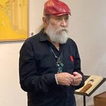 Malíř pohody Valentin Horba vystavuje v Malšicích. Na vernisáži se zpívalo s dudákem