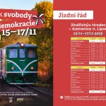 Na Jindřichohradecké úzkokolejce vypravují Vlak svobody a demokracie. V pondělí naposled