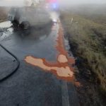 Po nehodě na Prachaticku skončilo jedno z aut v plamenech