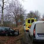 Řidička u Branné narazila s autem do stromu. V péči lékařů skončila žena i dítě