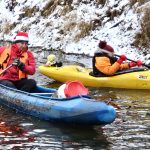 Vánoční splouvání Lužnice bylo po letech pohádkově zimní