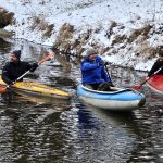 Vánoční splouvání Lužnice bylo po letech pohádkově zimní