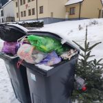 Lipno čelí po svátcích záplavě odpadků. Popeláři kvůli sněhu nedojeli