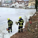 Hasiči v Jindřichově Hradci lovili ohrožené z ledového Vajgaru. V rybníku se ocitl i městský politik