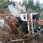 Z nádrží tahače při nehodě na Jindřichohradecku přečerpávali hasiči stovky litrů nafty