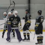 Dvoumetrová věž neztrácí klid. Po gólu myslí jen na to, jak chytit další puk