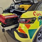 Jihočeští záchranáři vyjeli do ostrého provozu v Budějovicích s novým elektromobilem