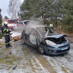 V Olešné skončilo auto v plamenech