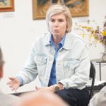 Olympijská vítězka Kateřina Neumannová v Galerii Dragoun vzpomínala na mládí v Písku