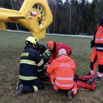 Na staveništi D3 u Kaplice spadl dělník do jímky. Ze zhruba čtyřmetrové hloubky ho vytahoval jeřáb