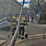 Na jordánské hrázi obrátila auto na střechu řidička, na průběh nehody si nepamatuje