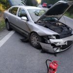 Nehoda uzavřela silnici u Volar. Z nákladního auta vytekla močovina