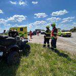 Na všechovském letišti muž ve vysoké rychlosti vážně havaroval na čtyřkolce