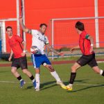 Fotbal: Čtyři Dvory přejely Slavonice osmi góly. Matěj Malina zazářil hattrickem