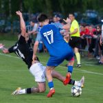 Fotbal: Vrána rozhodl derby v nastavení. Dolní Dvořiště zvládlo sedmigólovou přestřelku v Kaplici