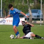 Fotbal: Vrána rozhodl derby v nastavení. Dolní Dvořiště zvládlo sedmigólovou přestřelku v Kaplici