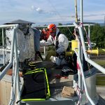 Vyhnívací nádrže v budějovické čistírně pomáhali kontrolovat hasiči