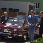 Ministr Adam Vojtěch trávil jako kluk prázdniny ve Veselíčku. V Milevsku si prohlédl polikliniku, prošel baziliku a viděl i tátovu školu