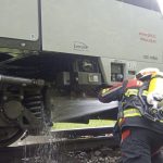 Mezi Bělčicemi a Blatnou hořel motor vlaku
