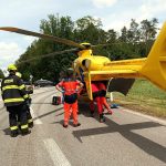 U obce Řípec na Táborsku se střetl motorkář s autem
