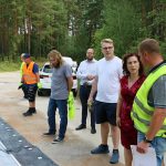 Cvičná stavba protipovodňové stěny v Budějovicích klapla