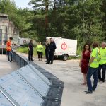 Cvičná stavba protipovodňové stěny v Budějovicích klapla
