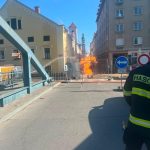 Aktualizováno. Únik plynu a zranění muže. V Českých Budějovicích byly uzavřeny Zátkovo nábřeží a Biskupská ulice