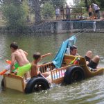 Neckyádu ve Zvíkovském Podhradí doplnily disciplíny na lávce a na laně